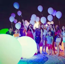 Touch the interactive balloon led light air floating childrens paradise color changing ball cartoon wedding colorful induction light ball customization