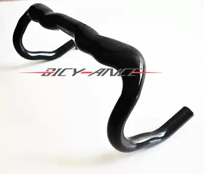 Standard-free full carbon fiber bend handle two-piece sports car handle road bike bend handle without handle 3K carbon pattern A