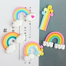 Cake decoration Clouds stars Rainbow party decoration Birthday cake scene decoration Birthday cake plug-in card z