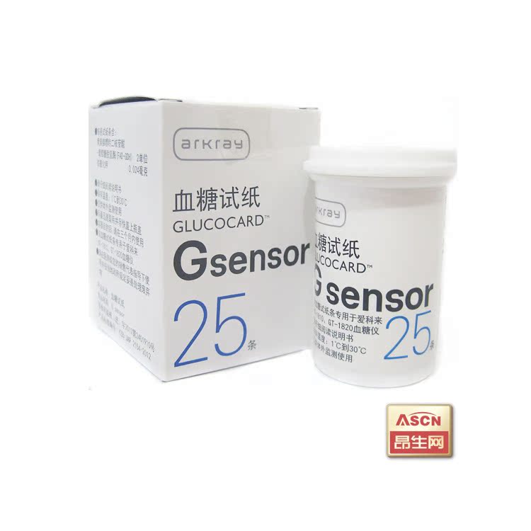 京都GT-1810型GT-1820血糖仪试纸 G sensor 25条 爱科来包邮