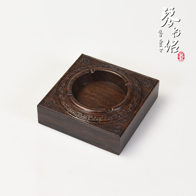 Violin Lovers Creative Black Sandalwood Craftsmanship Gifts Swing Accessories Tobacco Cylinders Vintage Personality Red Solid Wood Chinese Cigarette Ash Wood