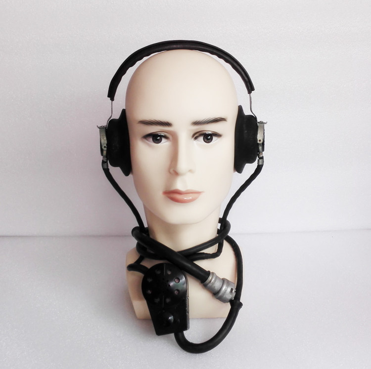 Soviet Army retired radio station Headphone anti-noise headphones Wear Ear-in-ear Communications headphones Ear Mai Cable Microphone