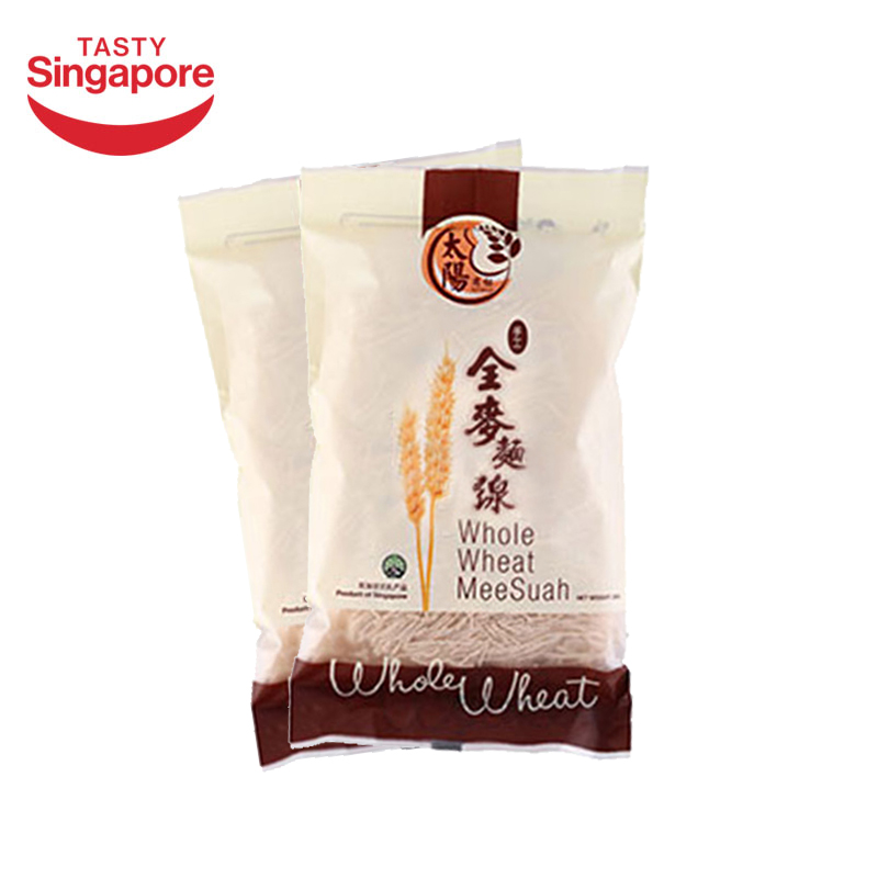 新加坡直邮进口太阳牌全麦面线营养面线细线面面条312克*2包装