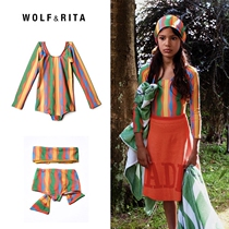 Summer clear cabin wolf and rita girl color bar Split Sunbathing Suit Womens Treasure Lace Bikini Swimsuit