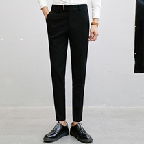 Korean version of the new British slim-shaped youth hanging small feet mens suit pants business casual pants