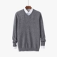 Cổ chữ V nam mới Màu rắn Kiểu cơ bản Áo len cashmere Áo len cơ bản Áo thun