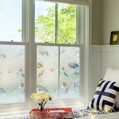 Modern simple sunscreen non-adhesive electrostatic mildew-proof antibacterial anti-ultraviolet glass film Ice Crystal Beauty window film