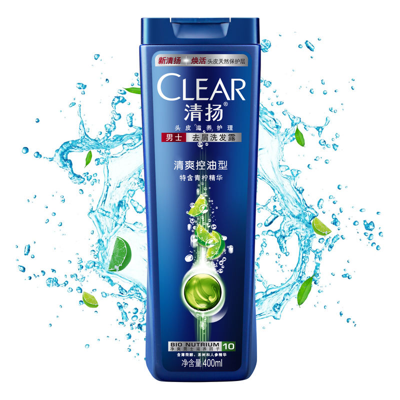 CLEAR/清扬男士去屑洗发露清爽控油型400ml 去屑控油洗发水
