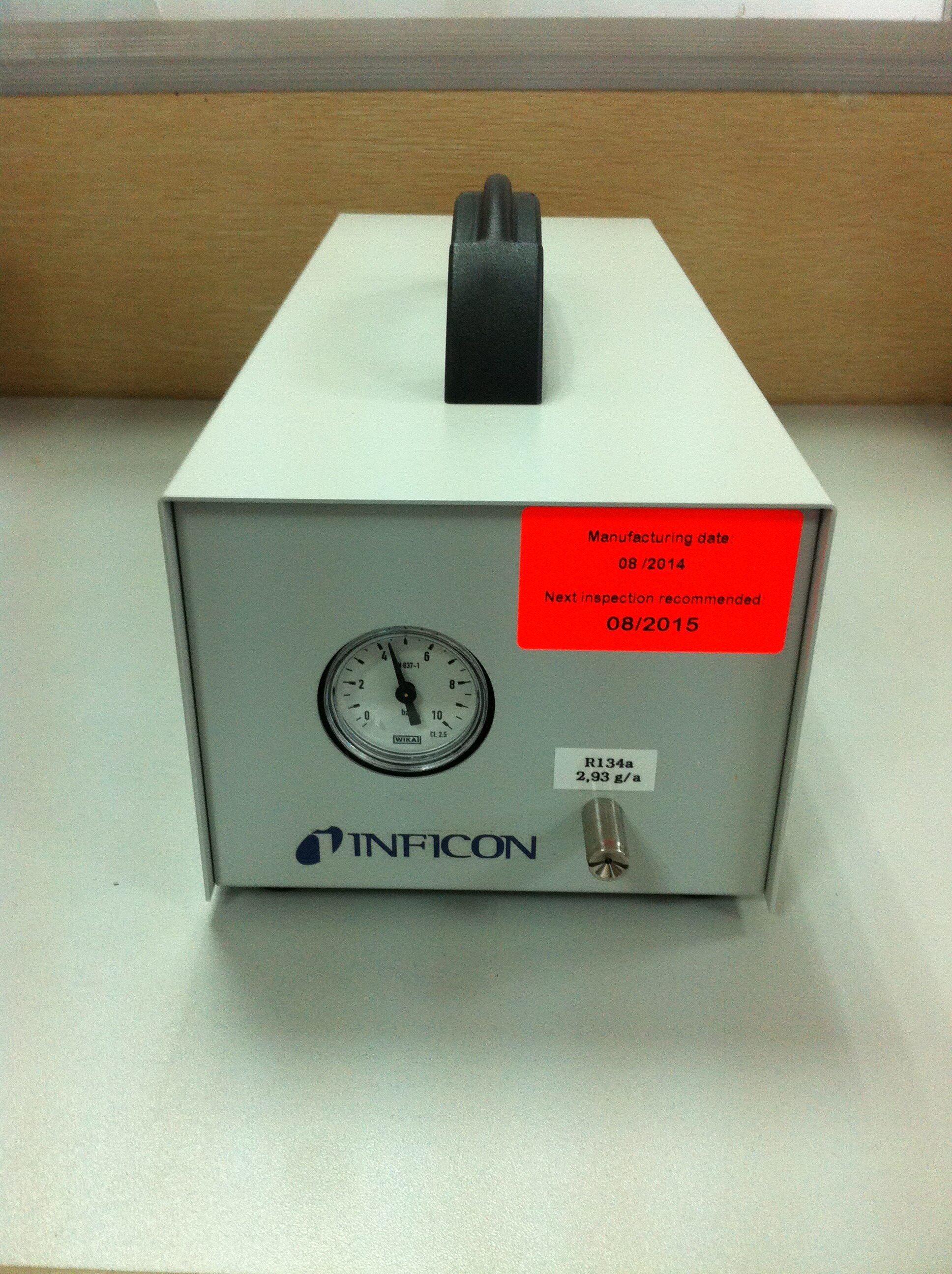 German Infuconn TL R134A external calibration leakage hole cargo number 12220 leakage rate test calibration special