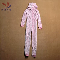 Jumpsuit mùa thu và mùa đông dày đôi đồ ngủ trùm đầu một mảnh flannel dịch vụ nhà không bị rụng và lint N062 đồ bộ kiểu