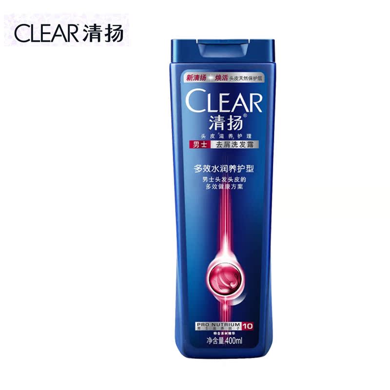 clear 清扬男士洗发露多效水润养护型 400ml洗发水洗头膏洗发液