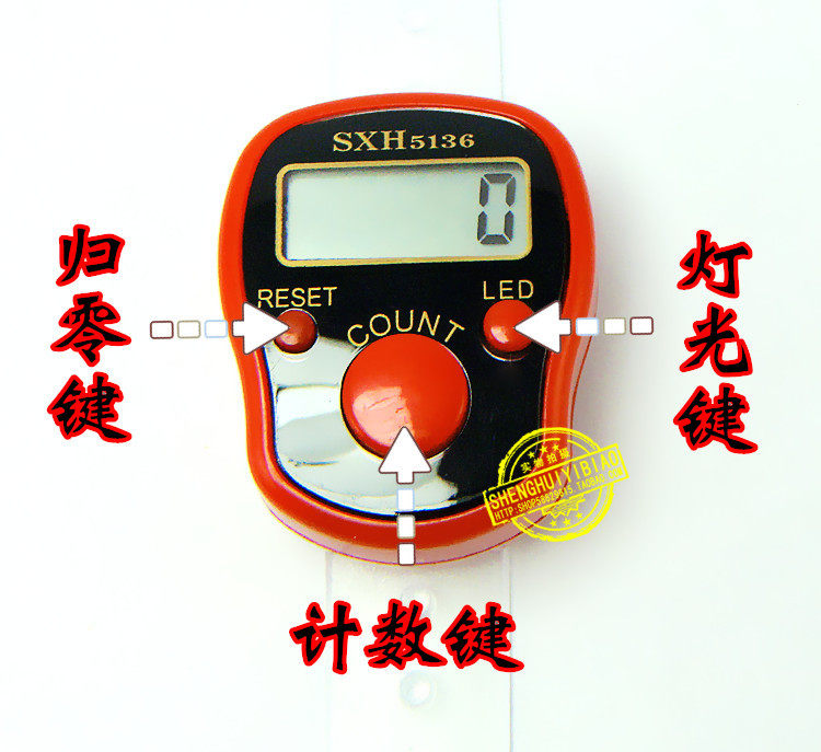 Counter LED light ring Buddha Counter Gift Box Package 12 Color Optional