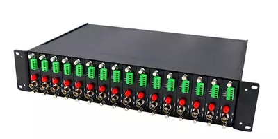 16 groove optical transceiver rack 2U 19 inch centralized management host shell dual power double fan