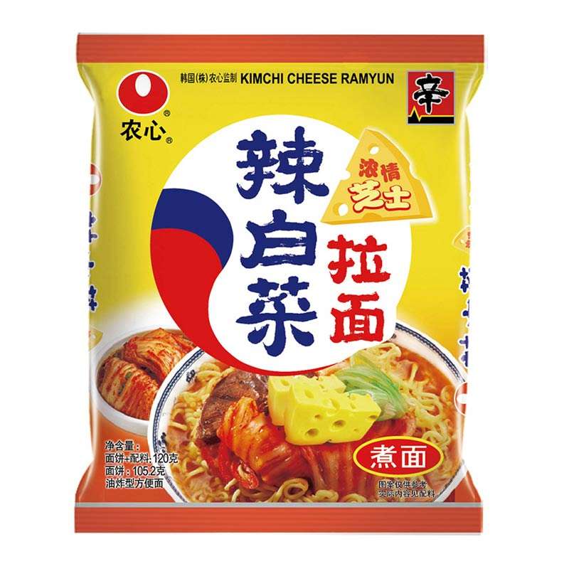 【苏宁易购】农心 辣白菜浓情芝士面单包 120g