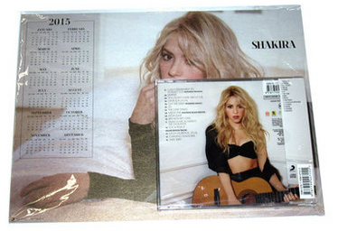 正版 夏奇拉Shakira 同名专辑 豪华版(CD+年历小海报)2014最新