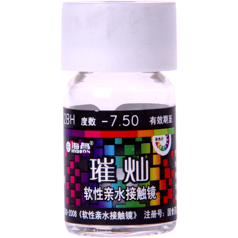 海昌隐形眼镜 美瞳混血大直径彩色年抛1片装璀灿亮彩系列