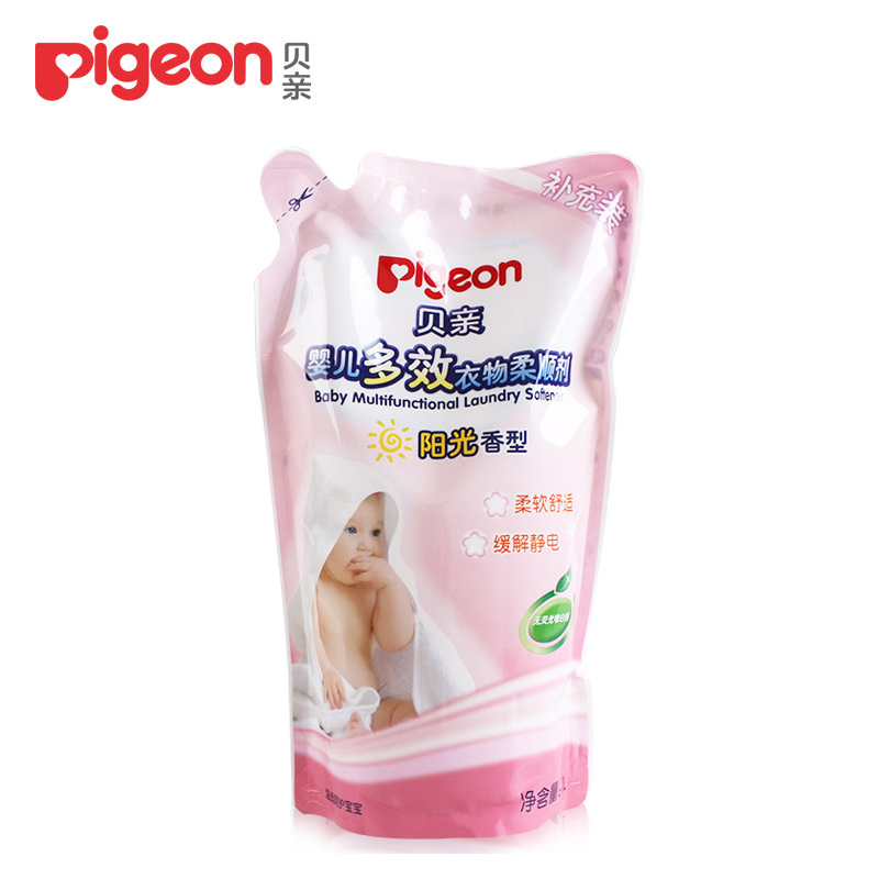 贝亲柔顺剂 婴儿衣物柔顺剂 柔软剂1L(阳光香)1000ml 补充装MA61