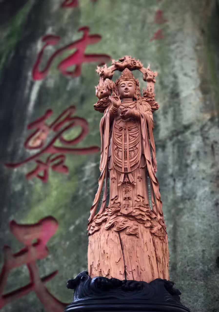Manufacturer Direct Sale India Laoshan Honolulu Honolulu Pudu Root Carved Root Art Wood Carving Craftsmanship Gift Pendulum to the Living Room Hyun Kwan Kwan