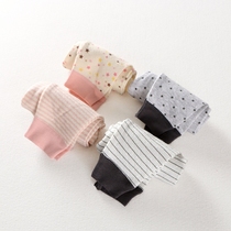 Boys and girls small and small children big butts thick cotton single warm pants underwear leggings leggings