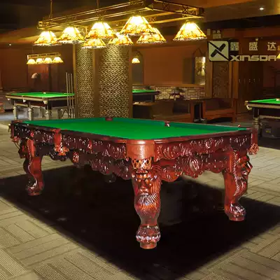 WF Crown standard carving pool table American 16 Ball black 8 adult home Villa dedicated