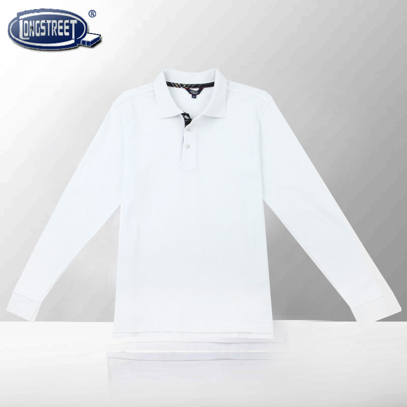 Lanshi school uniform student uniform male and female white long sleeve T-shirt T-8201-D Long T-shirt