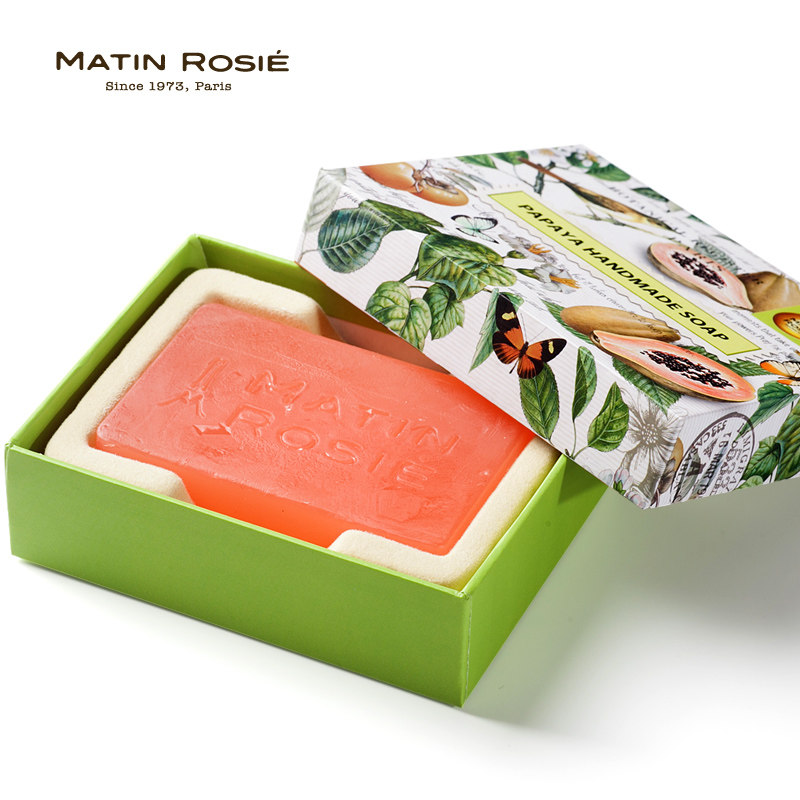 玛汀露丝进口木瓜手工皂 精油皂 洁面香皂 男女 美白补水亮肤