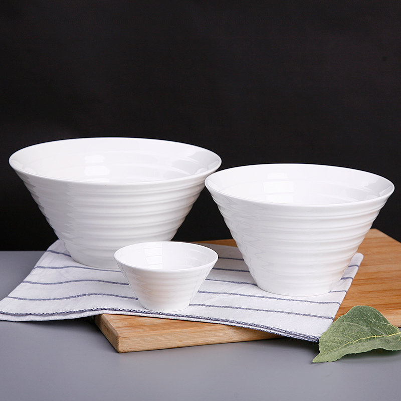 Ipads China trumpet large soup bowl bowl dessert salad bowl snacks creative ceramics tableware large - sized botargo bowl restaurant