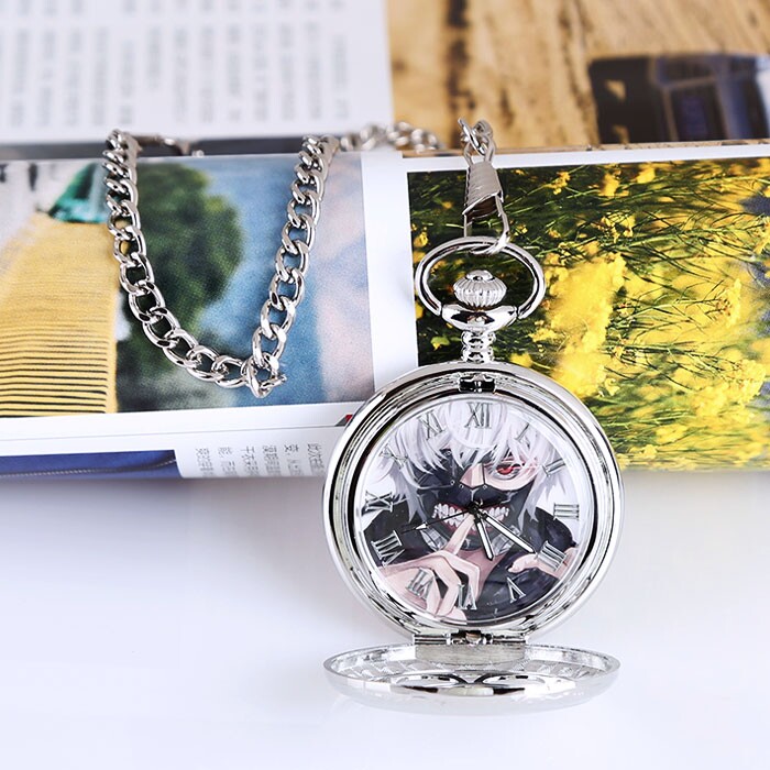 Anime Tokyo Ghoul Tokyo Ghoul pocket watch Jinmuyan cartoon student watch men's and women's pocket watch