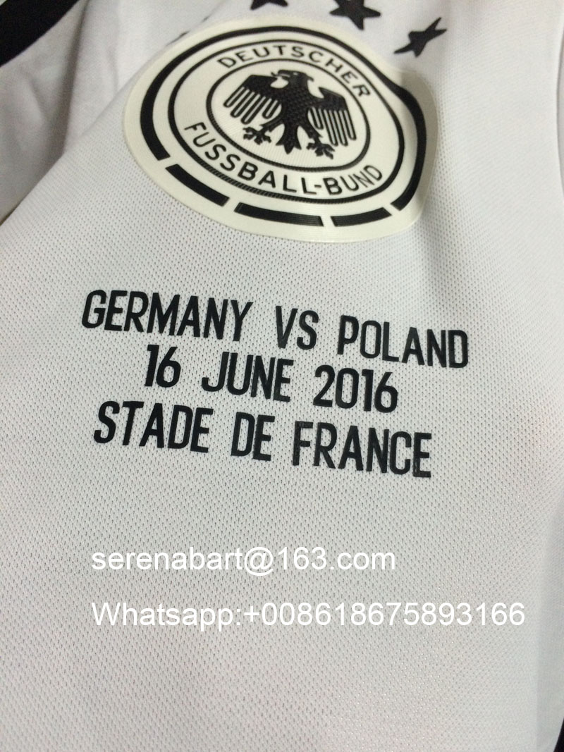 2016 Euro 2016 Germany against Poland against the chest printed football match against the other notes