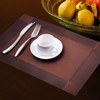 PVC placemat bát mat coaster bảng mat Châu Âu Tây mat bộ đồ ăn pad tấm pad nhựa placemat tây bảng mat đĩa nhựa dùng 1 lần