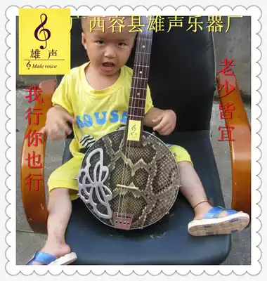 Xiongsheng new product Rosewood national plucked musical instrument Guangdong ukulele side assist Qinqin musical instrument python skin