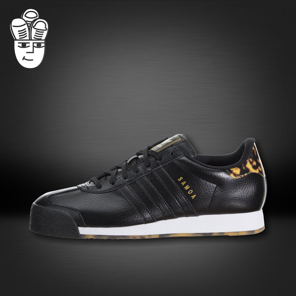 阿迪达斯 Adidas Samoa 三叶草男子潮鞋 复古板鞋 时尚豹纹款