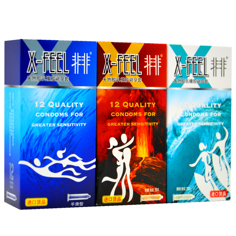 非非 避孕套  平滑12只 螺纹12只 颗粒12只 情趣用品 套女避孕