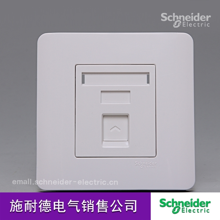 Schneider switch socket single contact one voice light point series white 86 type wall weak electric panel