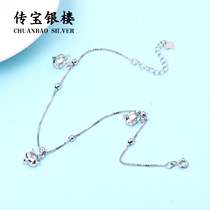 Little Fox 925 sterling silver anklet female 2021 New Tide Korean version of net red footchain sexy simple fashion personality