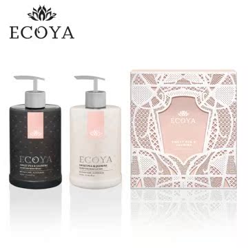 澳洲ECOYA 甜豌茉莉天然香氛保养礼盒(身体洗手5台湾官网直邮进口