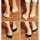 4 đôi vớ cotton năm ngón chân ngón chân đặt tất hở ngón chân một nửa tất nữ cao gót đệm lót mồ hôi vớ vớ năm ngón tay