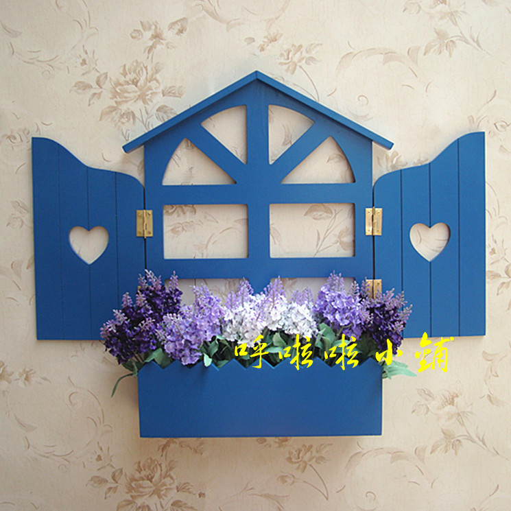 Mediterranean style small house window wall hanging false window decoration window pastoral false window children's room wall hanging wall decoration