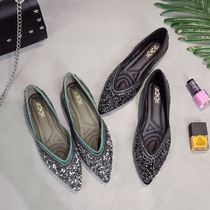 Spring and autumn 2023 new spring shoes shallow single shoes and lazy soft soles soft bean shoes