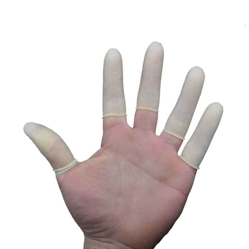 朝美弹性乳色防滑手指套 乳胶橡胶手指套 教师手指套一次性手指套
