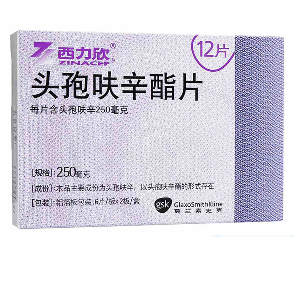 西力欣 西力欣 头孢呋辛酯片 250mg*12片/盒