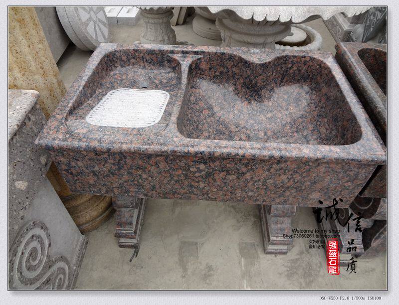 Stone one-piece laundry sink Stone basin Laundry basin Laundry pool Laundry basin with washboard Laundry sink with washboard