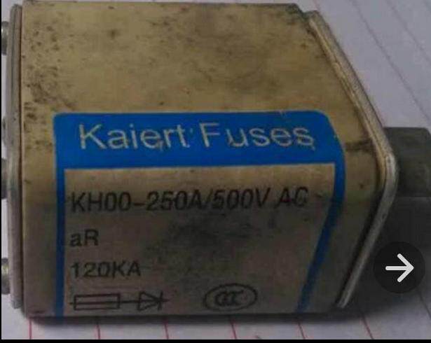 Kaiert fuse KH00 250A 500V 100KA aR