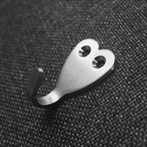 Special thick stainless steel adhesive hook love heart shaped hook metal adhesive hook kitchen bathroom door rear coat hook