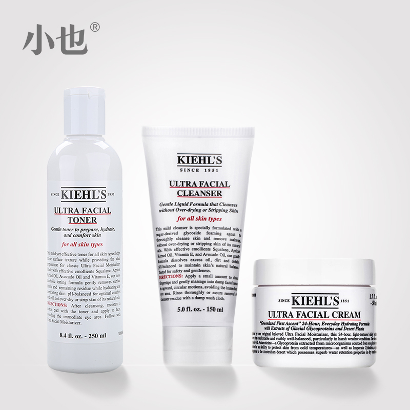 科颜氏 高保湿洁面啫喱150ML+爽肤水250ML+面霜50ML三件组合