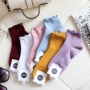 Hỗn hợp 4 mảnh mùa xuân và mùa hè mỏng vớ vớ ngắn nữ dễ thương bằng gỗ màu tinh khiết thoáng khí vớ cotton hoang dã - Vớ bông tất y khoa