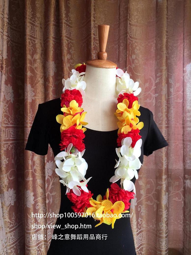 Hawaiian hula lei dance accessories neck lei hula beach lei Hawaiiflower lei