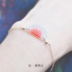 Handmade tinh tế vẽ tay dưa hấu mùa hè chuỗi hạt 14K vòng tay vàng nữ S925 sterling bạc handmade trang sức tươi - Vòng đeo tay Clasp đá mắt hổ Vòng đeo tay Clasp