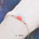 Handmade tinh tế vẽ tay dưa hấu mùa hè chuỗi hạt 14K vòng tay vàng nữ S925 sterling bạc handmade trang sức tươi - Vòng đeo tay Clasp