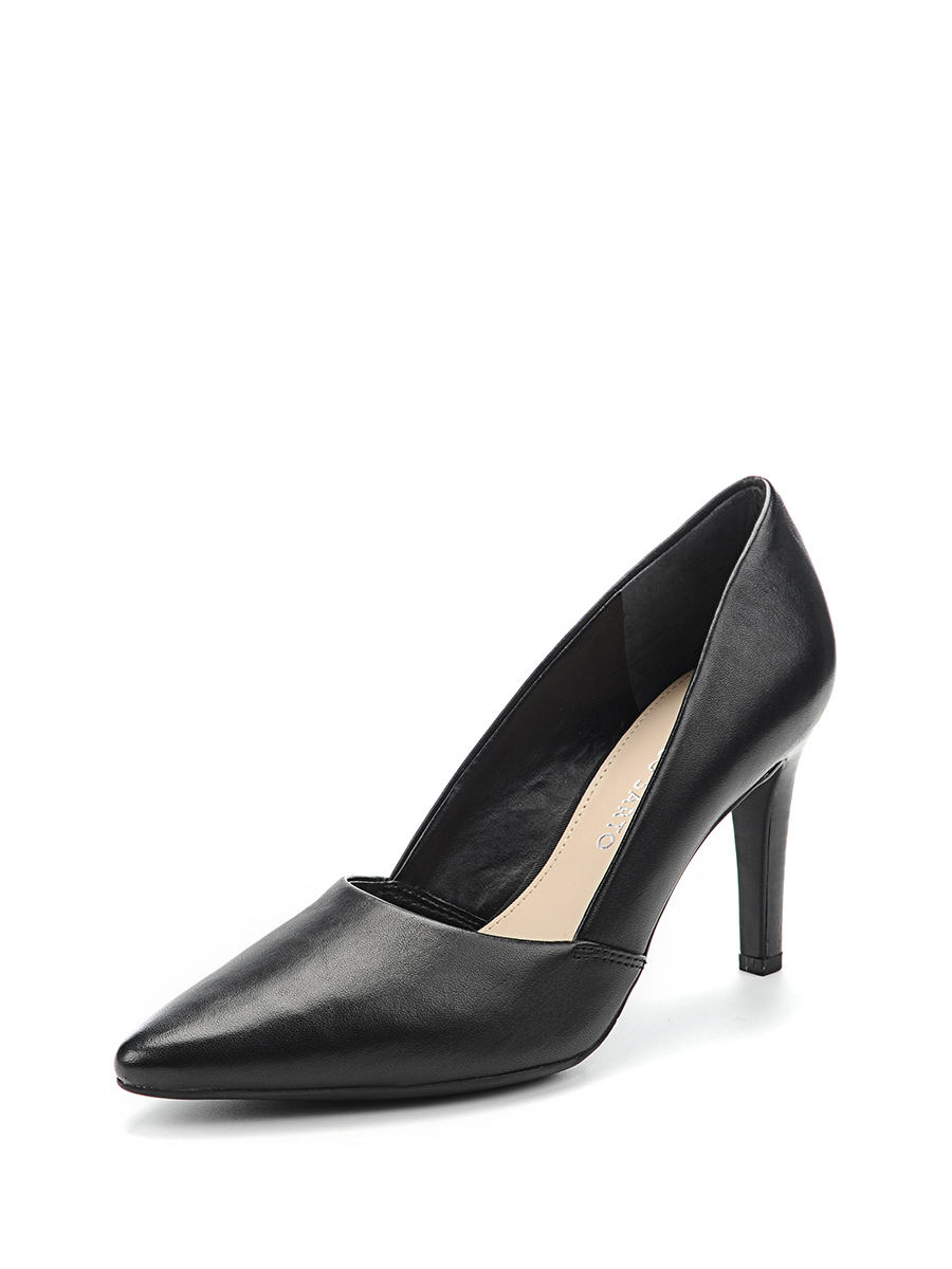 FRANCO SARTO 黑色简约款尖头细高跟鞋